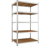 Deuba Schwerlastregal XL 180x90x60cm 875kg 5 MDF-Platten Regal Lagerregal Kellerregal Steckregal Werkstattregal