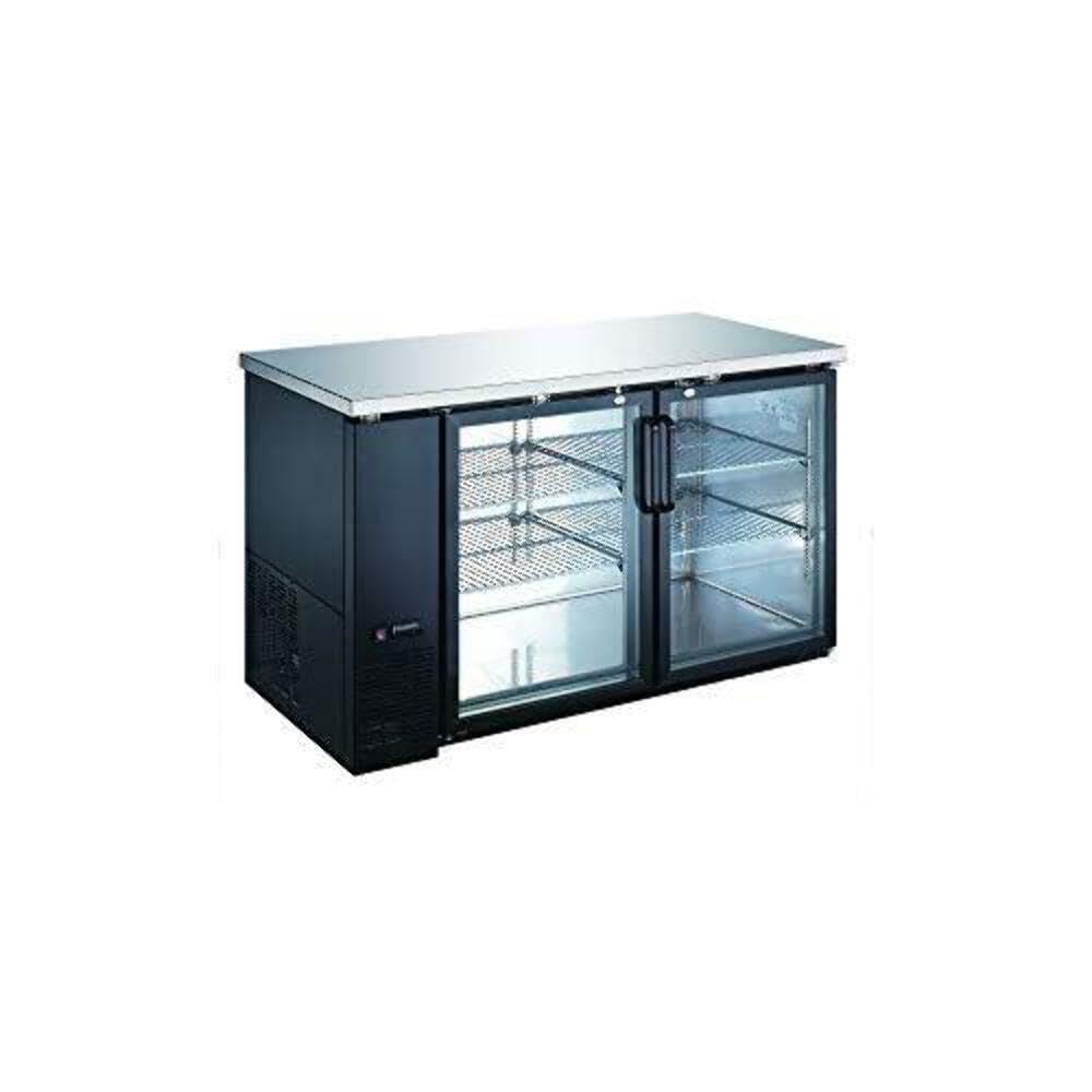 Adcraft USBB-5928G U-Star 19-Cubic Feet Back Bar Bottle Cooler with Glass Doors, 115v, NSF