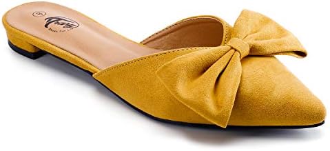 yellow bow mules