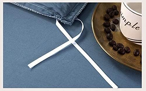 Miniatura 5 de Juego de sábanas de 4 piezas, juego de funda de edredón tamaño Super King, juego de 4 piezas, 80 dobles de algodón bordado sedoso, piel artesanal,