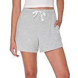 Hanes Women's Originals French Terry Lounge Shorts, Comfywear Loungewear, Sleep Shorts for Women, 4'