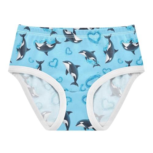 Joisal Colorful Toddler Girls Underwear 2t Cotton Panties Little Girl Cute Dolphins Light Blue Kids Undies Briefs