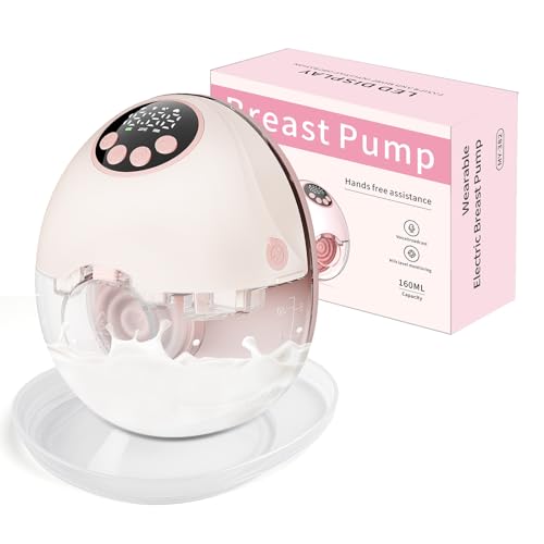 SeyYega Milchpumpe Elektrisch Tragbare, Elektrische Milchpumpe Handsfree 4 Modi 12 Stufen mit 17/19/21 mm komfortabler Flansch, Privat, mit Ersatzzubehör im Lieferumfang Rosa (1 Pack)