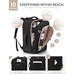 LOVEVOOK Travel Backpack for Women Men with Garment Bag, 40L Carry on Backpack as TSA Personal Item Flight Approved, Luggage Daypack Fits 17.3" Laptop, Overnight Business Weekender Travel Essential - Image 4