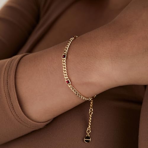 Image of Alex and Ani September Birthstone Sapphire Curb Chain Bracelet