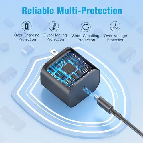 60W Charger for Nintendo Switch 2, 20V 3A AC Adapter with 5ft Cable — view 2