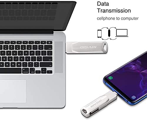 USB Stick,AUELEK USB Flash Laufwerk 64 GB Speicherstick Multifunktion 2- in-1 Type C + USB 3.0 Speichererweiterung,Data… – Bild 7