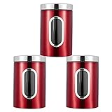 【Funktionell】Satz von 3pcs ordentlich aussehender Aufbewahrungsbehälter für Lebensmittel. Sehr funktionell, um Lebensmittel trocken, frisch und sauber zu halten.Wiederverwendbare Aufbewahrungsbehälter.