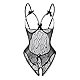 Dessous Damen Sexy, Sex Outfits für die Frau, Reizwäsche für Sex Damen, Desouses für Frauen Sexy, Unterwäsche für Frauen, Open Cup Crotchless Bodysuit, Reizwäsche Einteiler aus Spitze, Schwarz