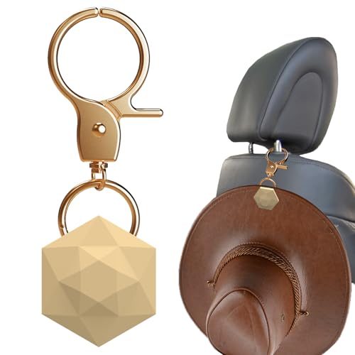 MAGTOBO Magnetic Cowboy Hat Holder for Truck, Car, Golf Cart, High Strength Magnetic Hat Clip with Hooks, Keep Hat Shape - Car Accessories (Tan)