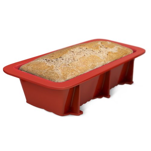 Silicone Bread And Loaf Pan Set Of 2 Red, Nonstick, Commercial Grade, Flexible #TOP4
