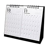 オーブ 2026年 カレンダー 卓上 2ヵ月一覧 ブラック TM-900BK (2025年 10月始まり)