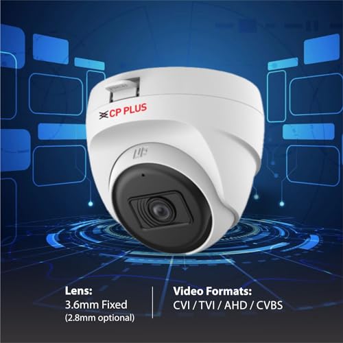 Image of CP PLUS 5MP Dome CCTV Camera | 3.6mm Lens | 30M Smart IR Night Vision | Built-in Mic | DWDR | 2D DNR | BLC | Analog 4-in-1 Output AHD /TVI /CVI /CVBS | Indoor Surveillance Dome Camera | CP-URC-DC51PL3C
