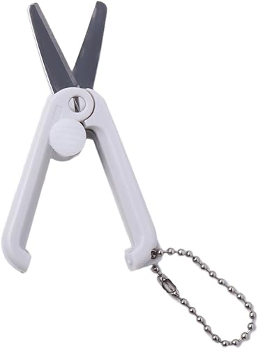 Miniatura 1 de Morandi - Mini tijeras portátiles con llavero plegable de bolsillo para cortar álbumes de recortes manualidades costura gris