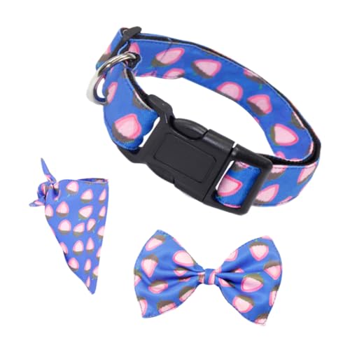 UPKOCH 1Juego Collar de Perro con Pajarita y Bufanda Triangular de Mascotas Color Azul Accesorios Perros Exteriores y Paseos