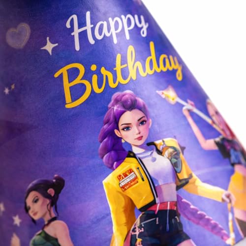 Image of Wanna Party Korean Pop Band Theme Birthday Hats - Stylish Party Caps for Kids, Teens & Fans | Korean Pop Theme Celebration Accessories for Birthday Decorations