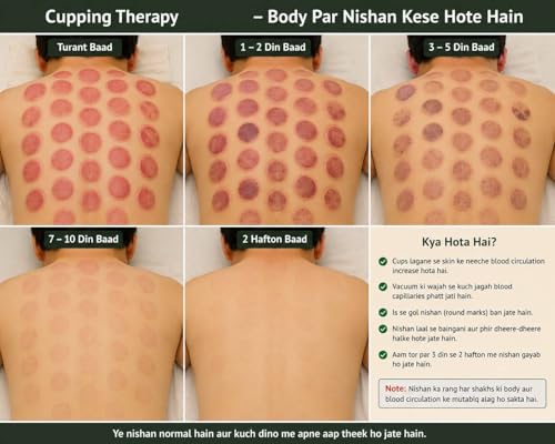 Image of Vacuum Cupping Therapy Set - DVESH Cupping Kit for Pain Relief, Muscle Recovery, Body Massage & Blood Circulation - Portable Manual Therapy Cups with Magnetic Heads, Transparent Design (Pack of -10 ,ONLY CUPPING) - SIZE 1