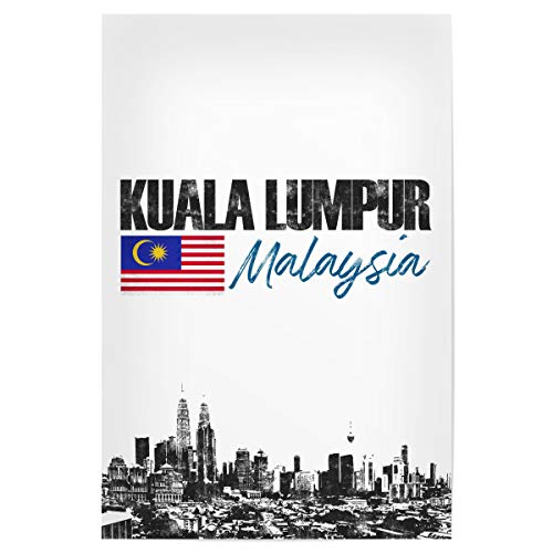artboxONE Poster 60x40 cm Städte Kuala Lumpur minimalistisch - Bild Malaysia City Flagge