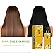 Nourishing Plant-Based Hair Color, Hair Dye Shampoo, 300ML Long-Lasting Plant Based Haircolor Shampoo, Suitable for All Types of Hair (Natural Black)
