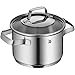 Produktbild WMF Belmonte Kochtopf klein 16cm, kleiner Topf mit Glasdeckel, Nudeltopf, Fleischtopf Induktion 1,9l, Cromargan Edelstahl poliert, unbeschichtet