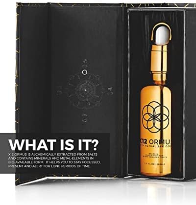 Miniatura 3 de Ormus - Concentrado monoatómico de oro (12 x 12 pulgadas) - 1.7 onzas líquidas (1.7fl oz) - Fabricado por Real Alchemists con oro de grado