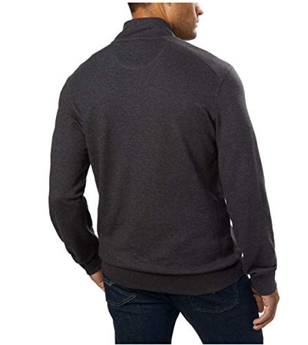 English Laundry Men's Long Sleeve Zip Up Sweater (M, Charcoal)4