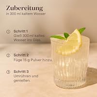 Glow25® Kollagen Plus Typ Lemon [3x450g] – Collagen Hydrolysat mit Vitamin C, Zink und Biotin – Peptide Typ 1 und 3 – Speziell für Wasser entwickelt – Mit Zitronen-Geschmack – Ansicht 3