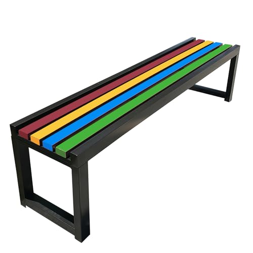 TMKDNNKG Bancos de jardín para Exteriores, Bancos Resistentes a la Intemperie, Bancos de Metal para Parques, Bancos de Hierro Fundido para Exteriores, Muebles de Exterior para Patio, Parque, césped y