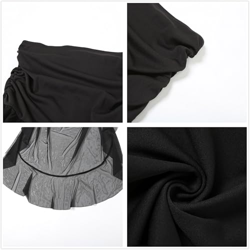 Elegant Ruffles White Skirt with Slit Y2k Fairycore Tie Up Low Rise Loose Long Skirts for Women Fashion Vintage 90s4