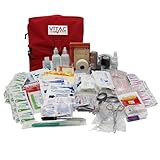 ViTAC Advanced Home First Aid Kit, Fully Stocked Family Medical Kit, Premium Supplies Built for The Accident-Prone Home, Office, Business, Traveler, or Prepper (Red)