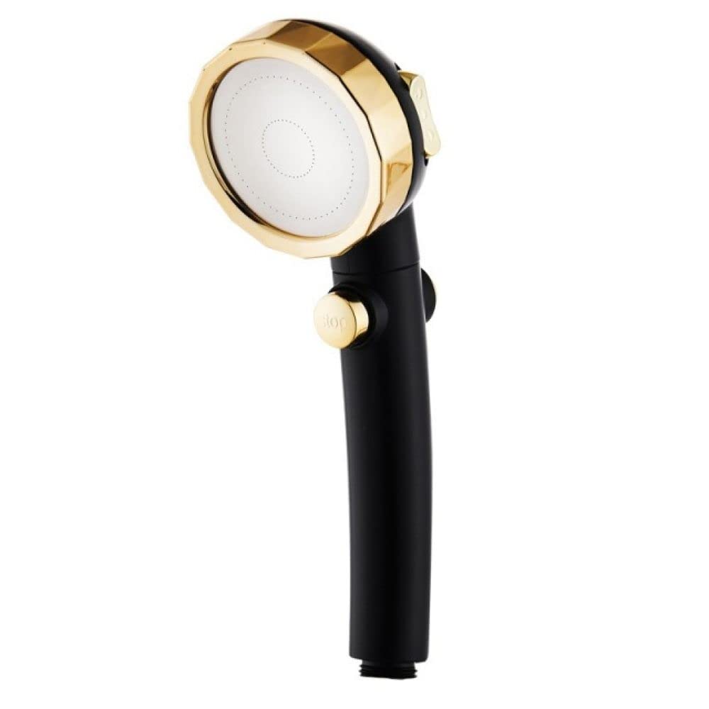 Pommeau de douche haute pression noir avec 3 modes réglables pour la salle de bain