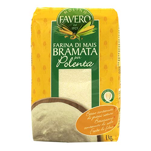 Polenta - Bramata Bianca, Maisgrieß, weiß und grob, Favero, 1 kg