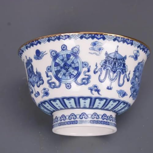 Cuenco azul y blanco de 12 cm en porcelana envejecida para renovar tu vajilla aburrida 5