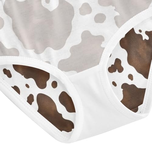 Toddler Girl Briefs, Brown White Spots Girls Underwear Cotton, 2–8 Years4