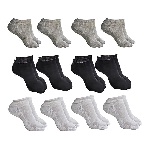 Kit 12 Pares Meias Lisa Masculina Cano Curto Soquete Algodão (4 Preto, 4 Branco, 4 Cinza)