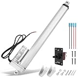 WODHMIEY 1500N Linearantrieb,100/150/200/250/300/450 mm DC 12V Elektrozylinder Set mit manuellem Schalter IP65 10 mm/s Hubmotor für Fensteröffner Sofas Pflegebetten Türen Gewerbe DIY Auto Möbel 300mm