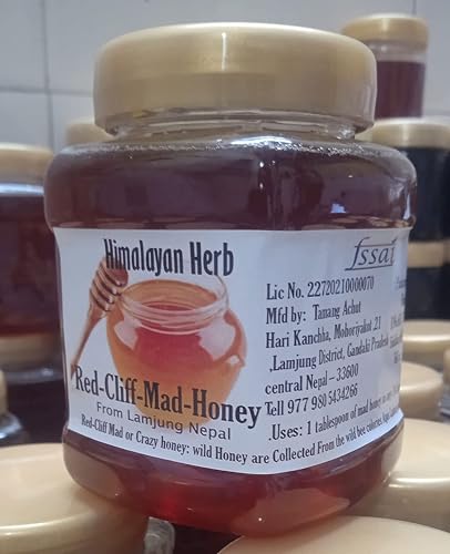Wild Himalayan Cliff Red Honey 300 Gram From Lumjang Nepal Cliff Honey Nepal 10.5 Ounce By Vedasale image 3