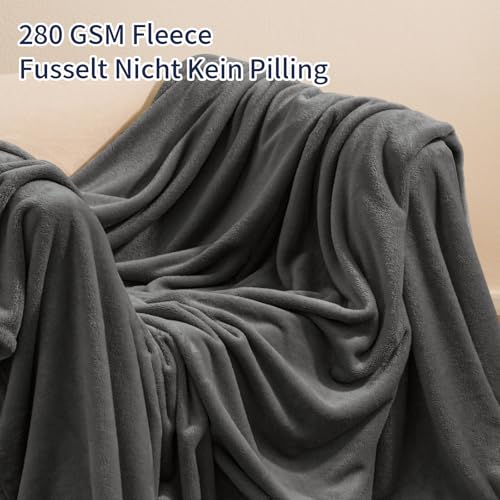 PHF Kuscheldecke Flauschig Fleecedecke 150x200cm - Oeko-Tex Weich Warm Wohndecke, 1PC Decke Blanket für Couch Sofa Bett… – Ansicht 2