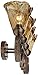 Franklin Iron Works Amber Scroll Rustic Vintage Wall Mount Light Golden Bronze Silver Metal 29 1/2
