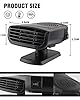 Car Heater Portable Car Heater : 150W 12V That Plugs 2 in 1 Fast Heating Defrost Defogger into Cigarette Lighter for SUV Jeeps(Black) #5