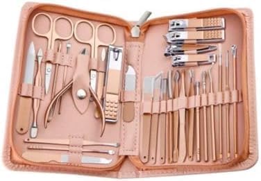 30 Piece Professional Stainless Steel Nail Tool Set - Apricot