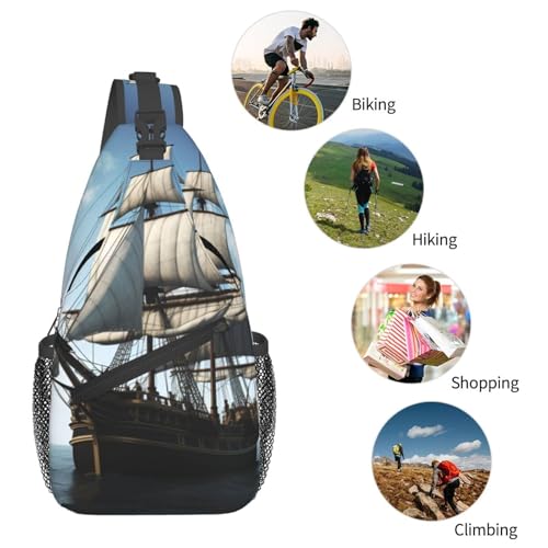 Bolso cruzado tipo bandolera para hombre negro miniatura 6