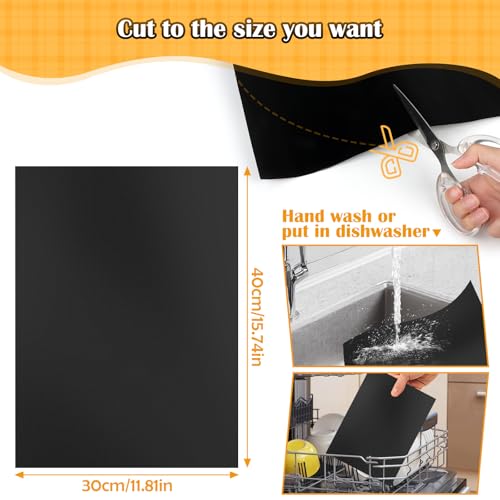 BBQ Grillmatte, 5er Set 40x30cm BBQ Grillmatte, Antihaft Grillmatten, Wiederverwendbar Grillmatte, Backmatte Backpapier, Grillmatten für Gasgrill, Dauerbackfolie für Gasgrill, Gas, Holzkohle, Backofen