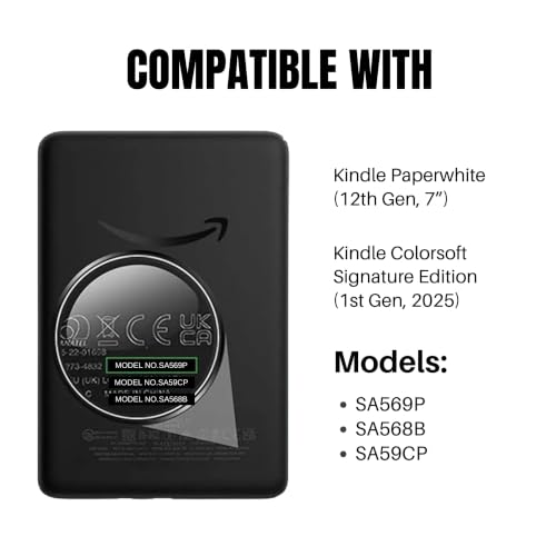 Image of MOCA Case for Kindle Paperwhite 12th Gen 7 inch (2024) & Kindle Colorsoft 7 inch (2025), Slim PU Leather Cover with Auto Wake /Sleep, Magnetic Closure, Lightweight (Spring Blossom)
