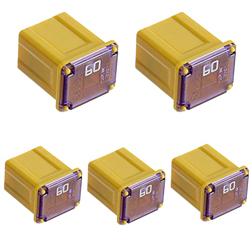 BOJACK 60A JCASE Fuse Automotive FMX Fuse Low Profile JCASE for Trucks Cars and SUVs(5pcs)