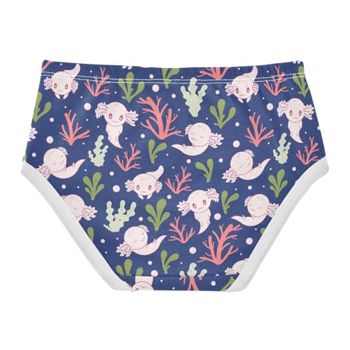 Little Girl Underwear Toddler Panties Kids Undies Cute Axolotl Salamander Soft Cotton Briefs 2T-8Y2