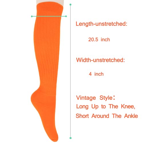 Benefeet Womens Girls Slouch Scrunch Long Knit Stacked Funny 80s 90s Solid Knee High Boot Socks3