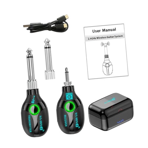 ＡＷＨＡＯ Transmisor Y Receptor de Guitarra Portátil para Micrófono Condensador Micrófono Dinámico