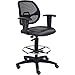 Global Industrial Interion Height Adjustable Vinyl Seat Drafting Stool with Mesh Back, 2