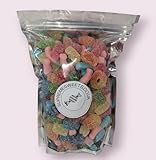 Vegan Mixed Quality Pick & Mix Sweets 1kg - Large Retro Candy Sweeties Assortment, 1kg Pouch Gummy Jelly Fizzy Gift Chewy Pick n Mix